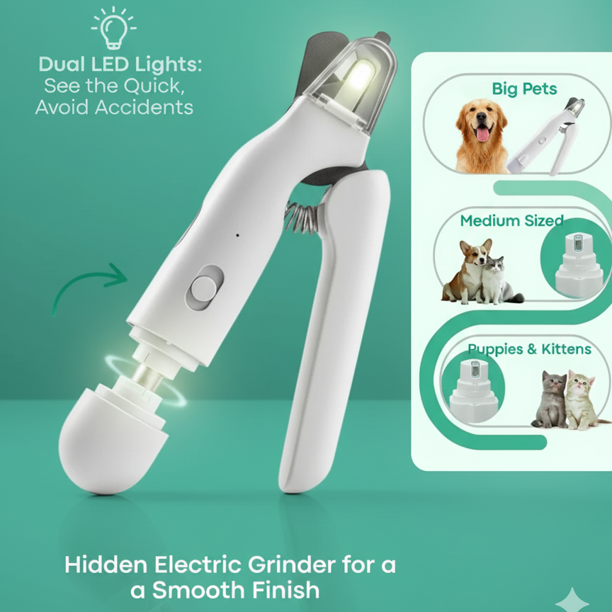 2-in-1 Pet Nail Clipper & Grinder